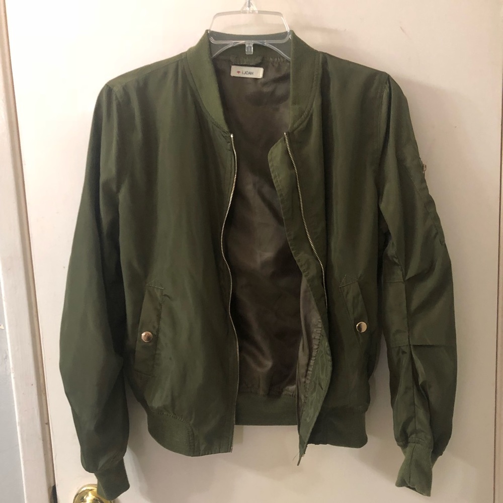green bomber jacket